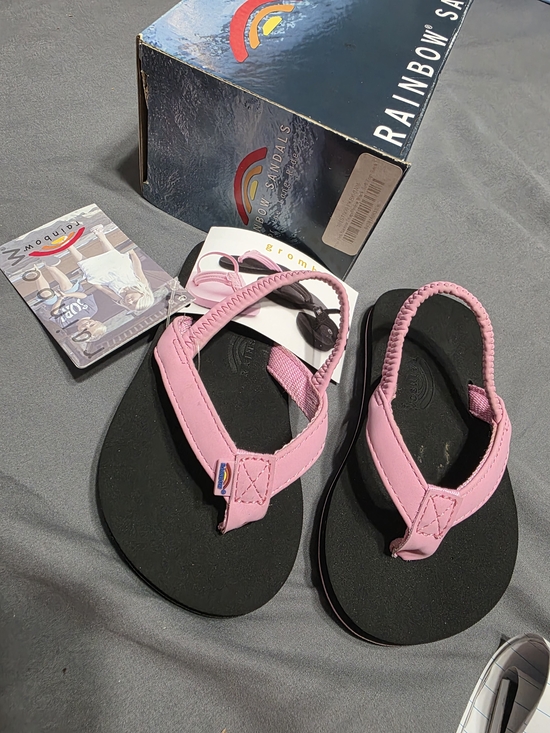 Rainbow Other - Rainbow Kids Pink and Black Backstrap Sandals